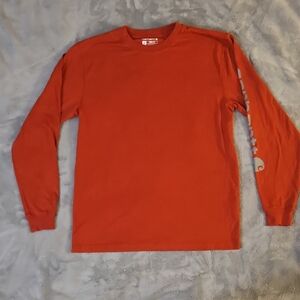 Carhartt Men's Long Sleeve Tee In Red Small